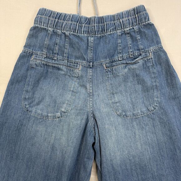 Free People We The Free Forget Me Knot Pull-On Jeans Size XS Mid Rise Wide Leg - Picture 12 of 12